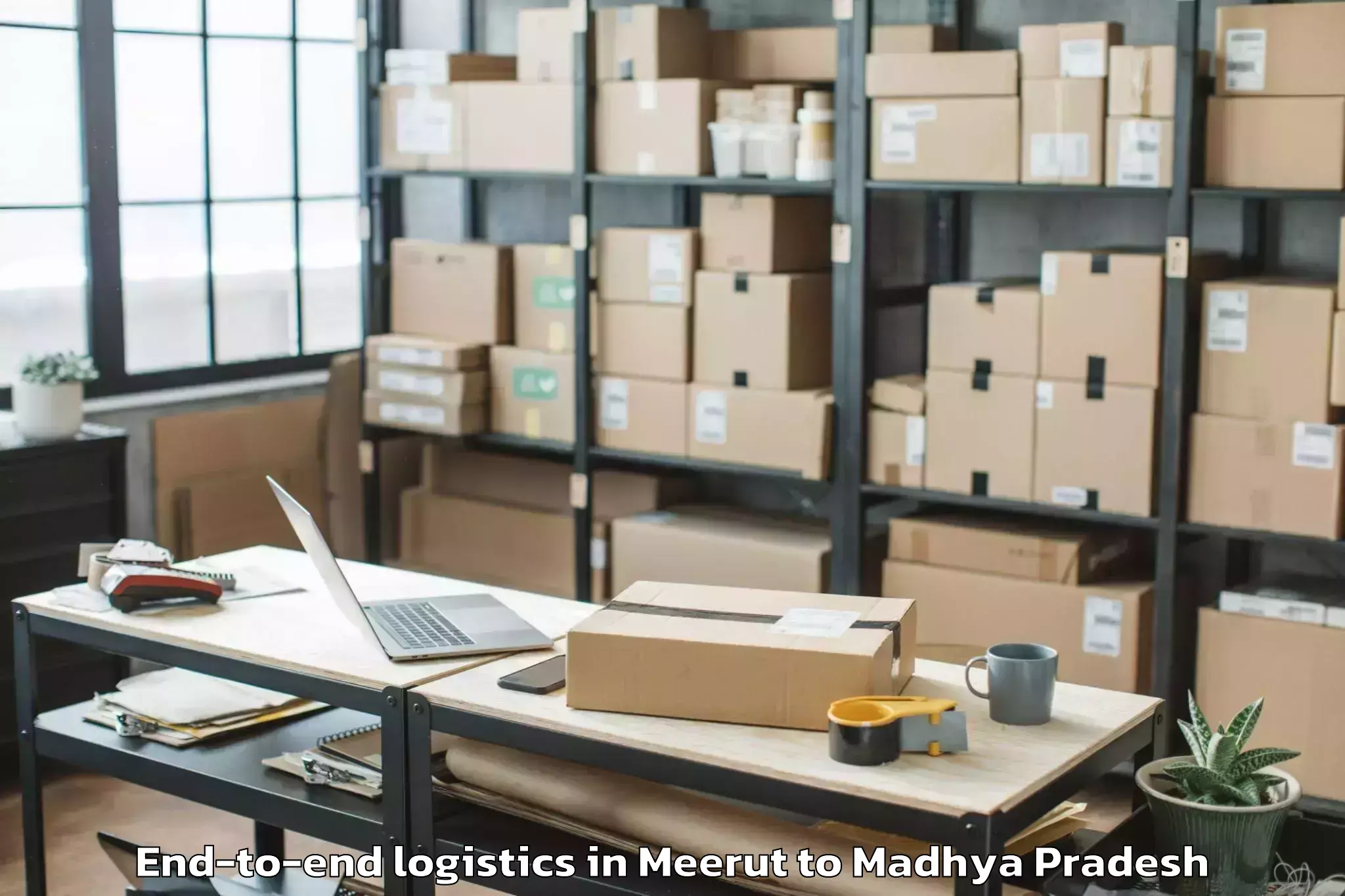 Top Meerut to Gwalior Gird End To End Logistics Available